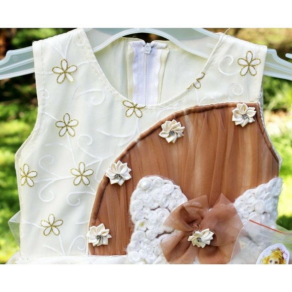 Waseem Garments Formal Beige Ivory Sleeveless Girl - Picture 2 of 6